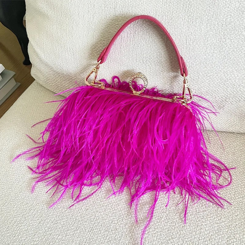 Pink Flamingo Lux Evening Bag