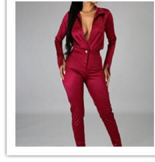 Boss lady 2-piece Satin set