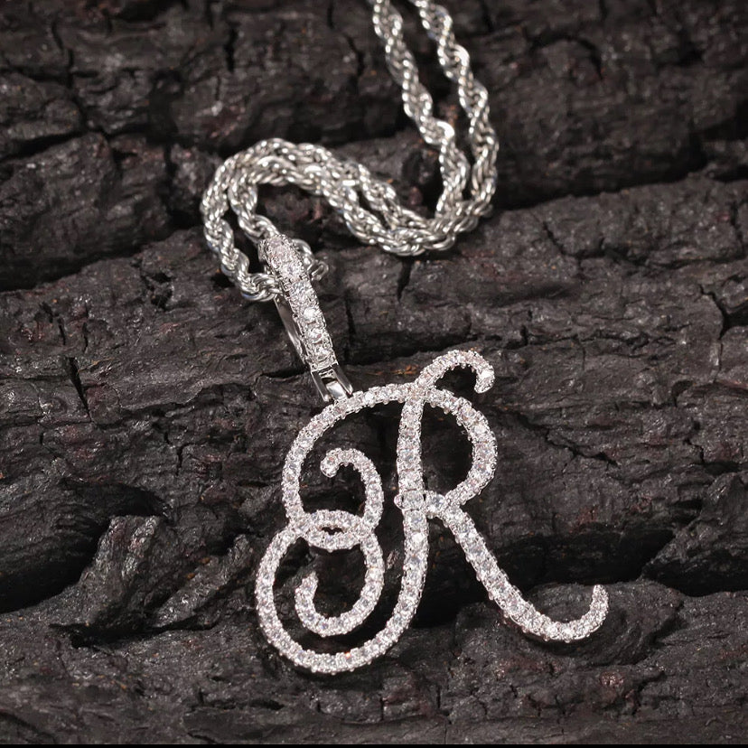 Cursive initial necklaces