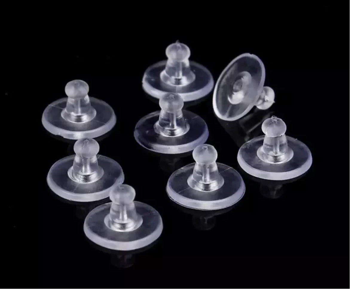 Silicone earring backs